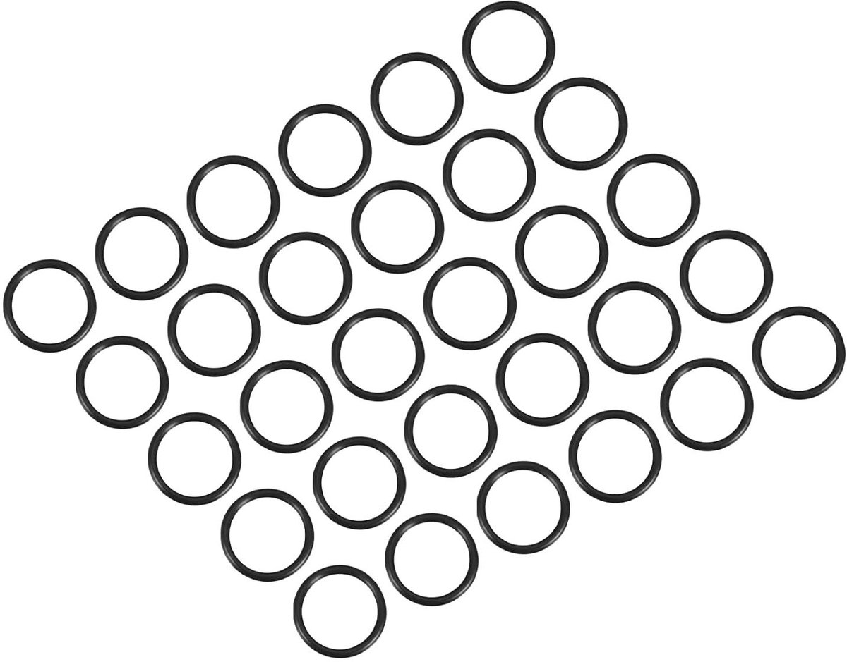 Rubberen O-ringen - Afdichtringen - Kraan reparatie - Synthetisch rubber - 30 stuks - Zwart