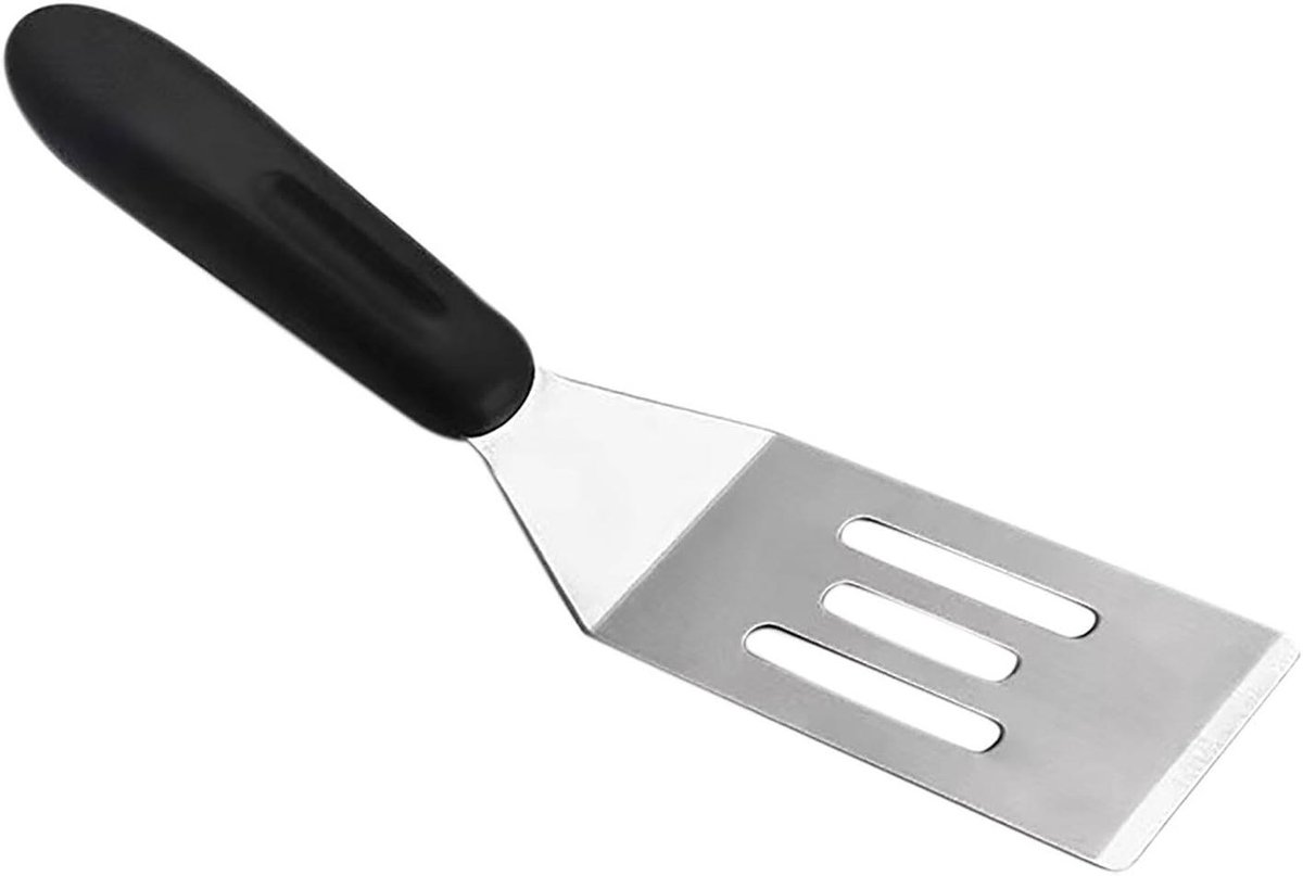 Mini Spatel - Keuken Spatel - Kleine Gerechten - Roestvrij Staal - 20 cm - Zwart