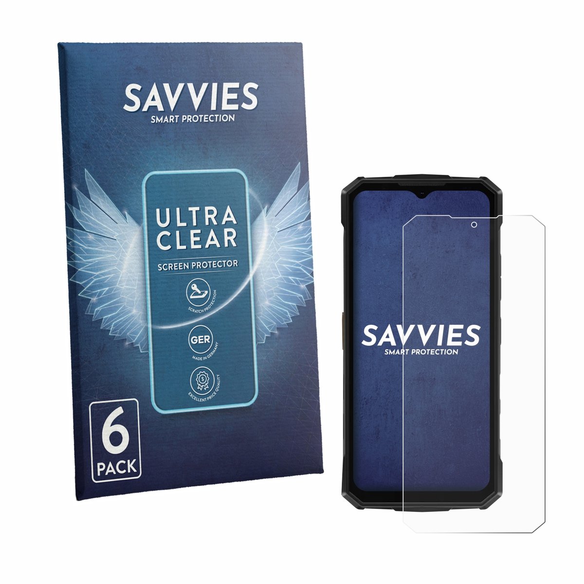 Savvies - Screenprotector voor Doogee Fire 5 Pro - Folie Beschermfolie transparant 6 Stuks