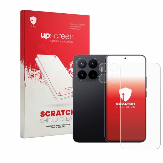 upscreen - Protecteur d'écran pour Xiaomi 17T Pro (avant + appareil photo) - Film de protection transparent