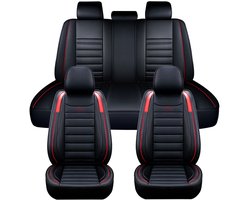 DailyDamaar autostoelhoes - Stoelhoezen - Zetelhoes - Stoelhoes auto - Beschermhoes - 5-zits - Polyester - Spons - Zwart - Rood
