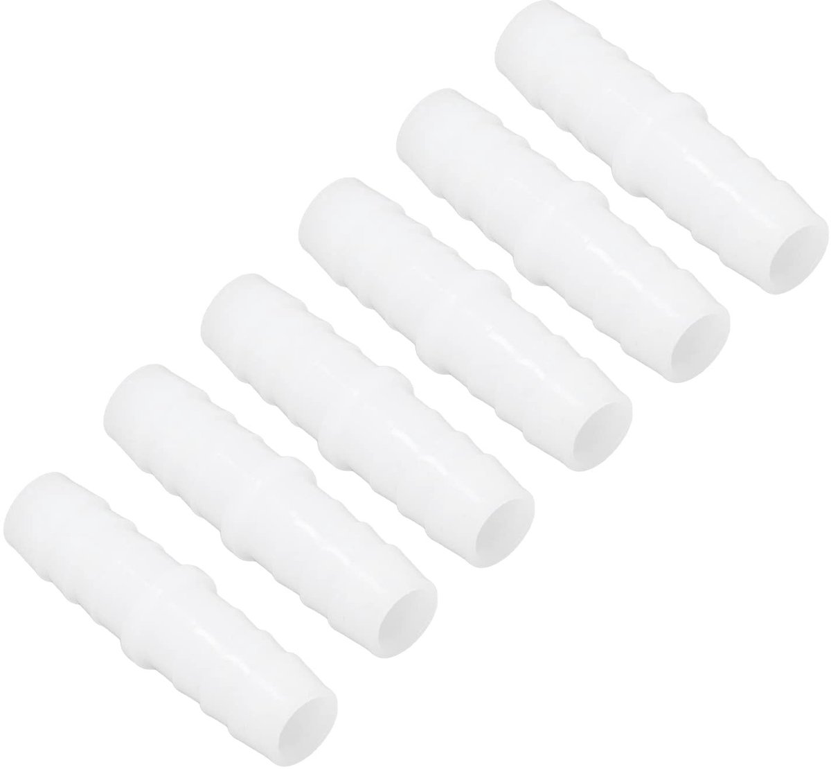 aladdien - Plastic Slang Connector - Slangadapter - Duurzaam en slijtvast - Wit - 10 Stuks - Perfect voor pompverbindingen - 6 mm aansluitingen