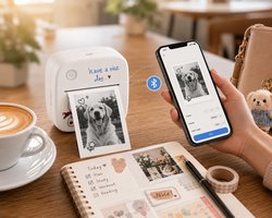 Picoo mini bluetooth thermische printer met 14 rollen