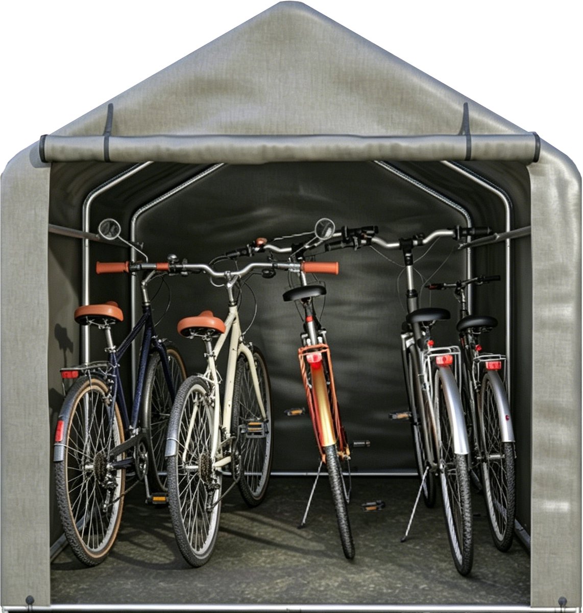 Waterdichte Buitenberging van Staal 87x100x160 cm Draagbare Fietsenstalling en Overkapping voor Motor Tuingereedschap ATV All Season Weersbestendig met Zadel Dak Houd je Spullen Beschermd zonder Dure