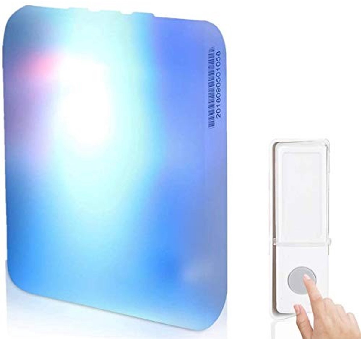 aladdien - Draadloze Deurbel - Voor Dove Bellers - Met Flitslamp en Melodieën - Waterdicht en Elektrisch - 200 Meter Bereik - 32 Melodieën