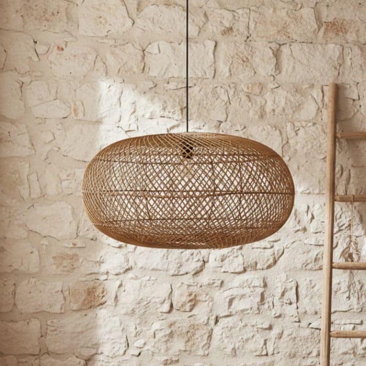 Rotan hanglamp Liv M -Ø60cm- Ronde rotan hanglamp - 4Shine
