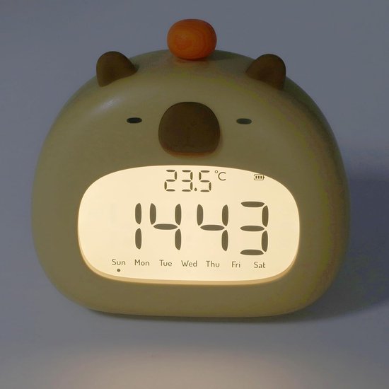 Digitale Wekker - Nachtlamp Klok - Ontspannen Wakker Worden - Snooze Countdown - 12x8 cm - Wit van Merkloos — afbeelding 4