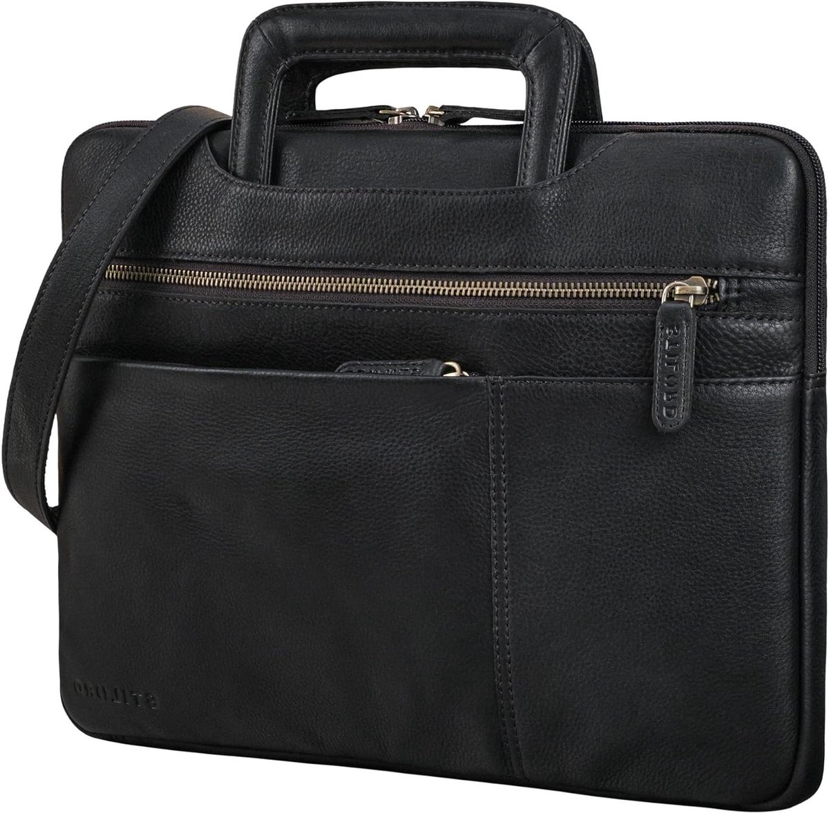 Laptoptas Leer - Documententas - Zakelijk Reizen - Vintage Design - 14 Inch - Bruin