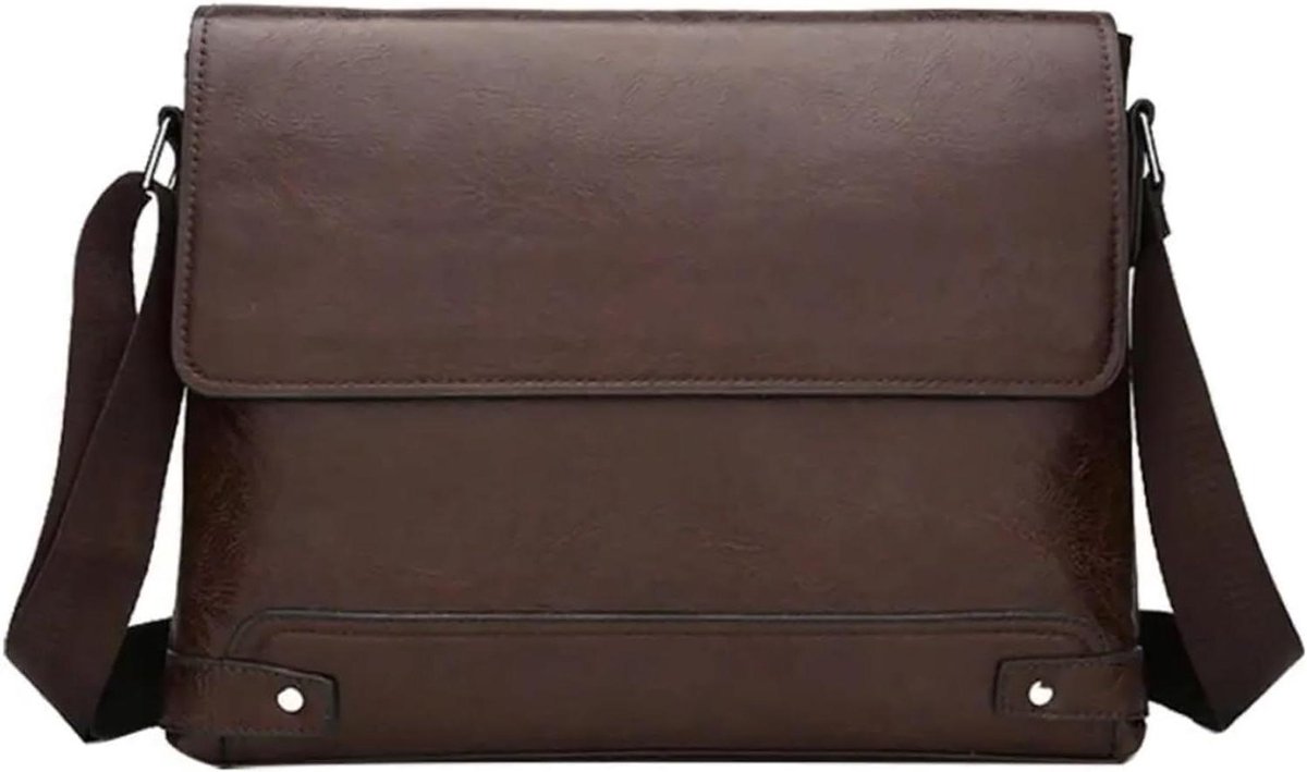 Werktas Heren - Laptoptas Schoudertas - Zakelijk Gebruik - Modieus Design - 33x24x5 cm - Zwart