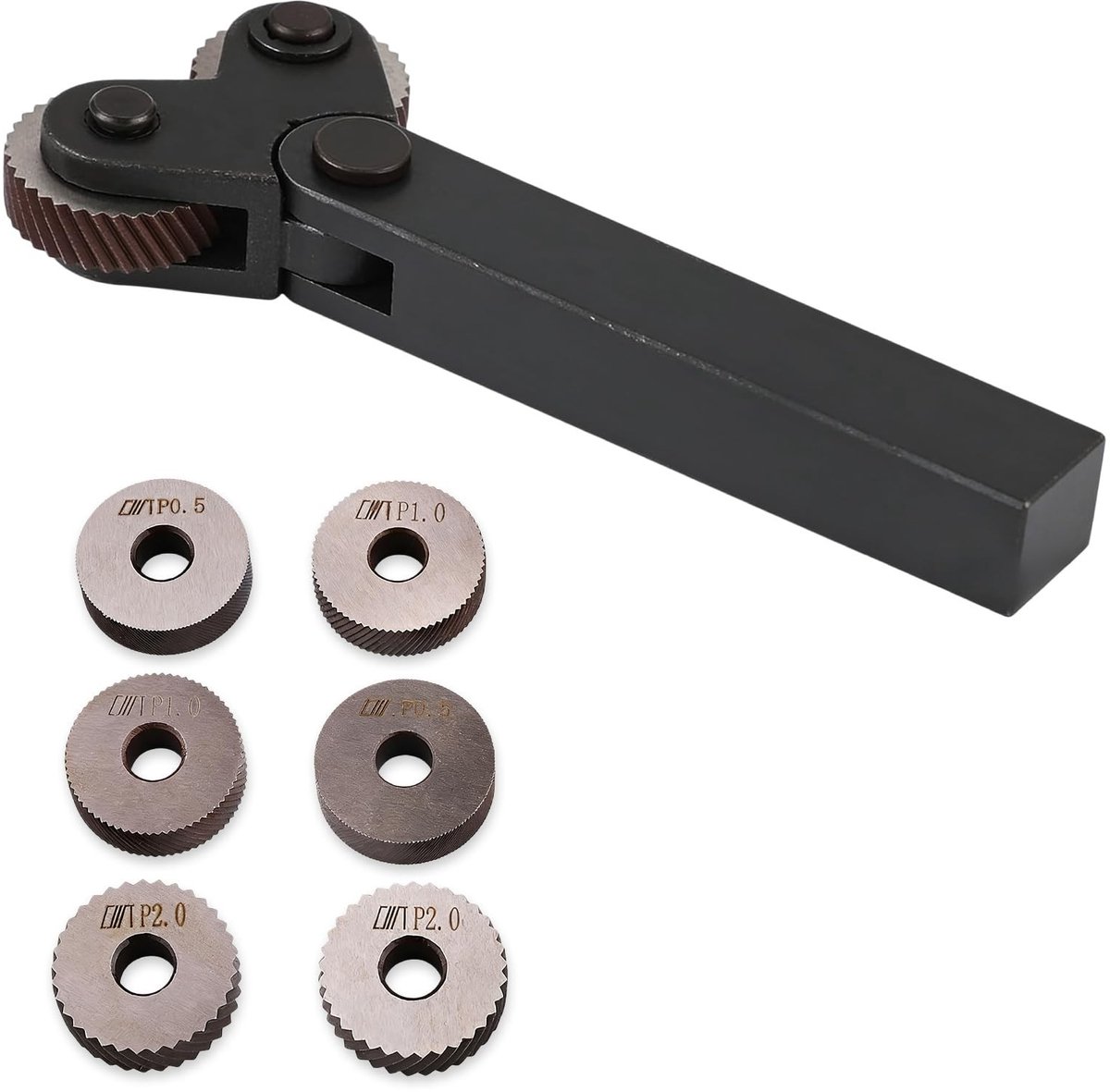 aladdien - Knurled Wheel Set - Stalen Knurling Tool voor Precisie en Duurzaamheid - 7-delige set - Precisie gereedschap - Ideaal voor knurling - Ges...