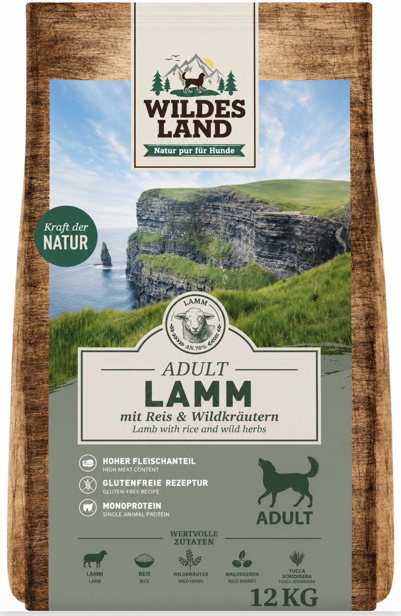 Wildes Land - Lam / Lamb with rice - 12kg