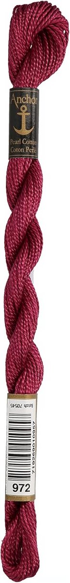 Anchor parelgaren dikte 5 4585000-00972 kardinaalrood borduurgaren, 100% katoen, 5 g strengen