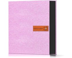 Popotop Fotoalbum, 10 x 15 cm, 200 vakken met label, linnen, hardcover, fotoboek voor bruiloft, verjaardag, reizen, baby