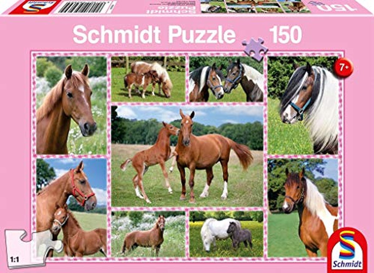 Prachtige Paarden Puzzel 150 Stukjes - Dieren Puzzel voor Kinderen vanaf 7 Jaar