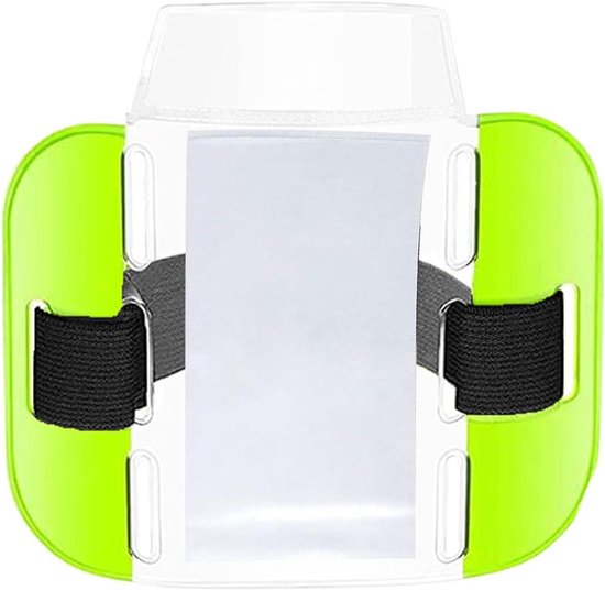 Skipas Houder - Armband Houder - Ski Tickets Bewaren - Verstelbare Gesp - 10 x 6 cm - Groen