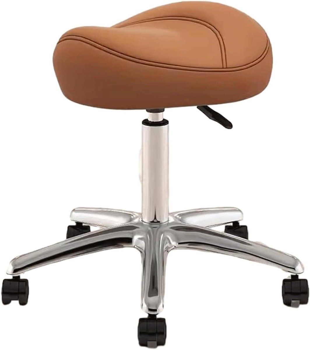 Zadelkruk - Rolkruk - Comfortabel Zitten - Ergonomisch Ontwerp - 36-50 cm - Bruin
