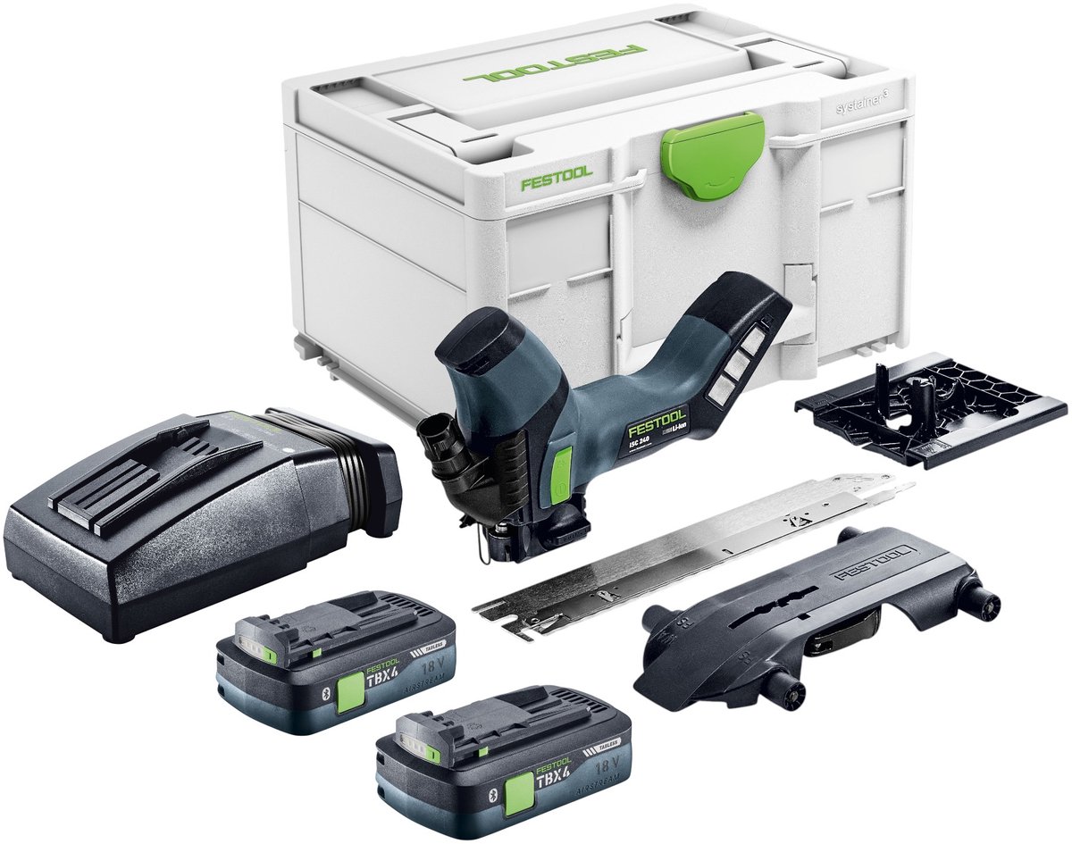 Festool ISC 240 EB-Basic accu-isolatiezaag 18 V 240 mm + 2x accu 4,0 Ah + oplader + Systainer
