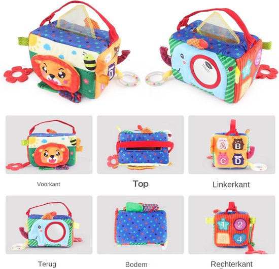 Baby Tissue Box - Educatief Speelgoed - Cognitieve Groei - Interactieve Speelervaring - 20 x 15 x 14 cm - Multicolor — afbeelding 5