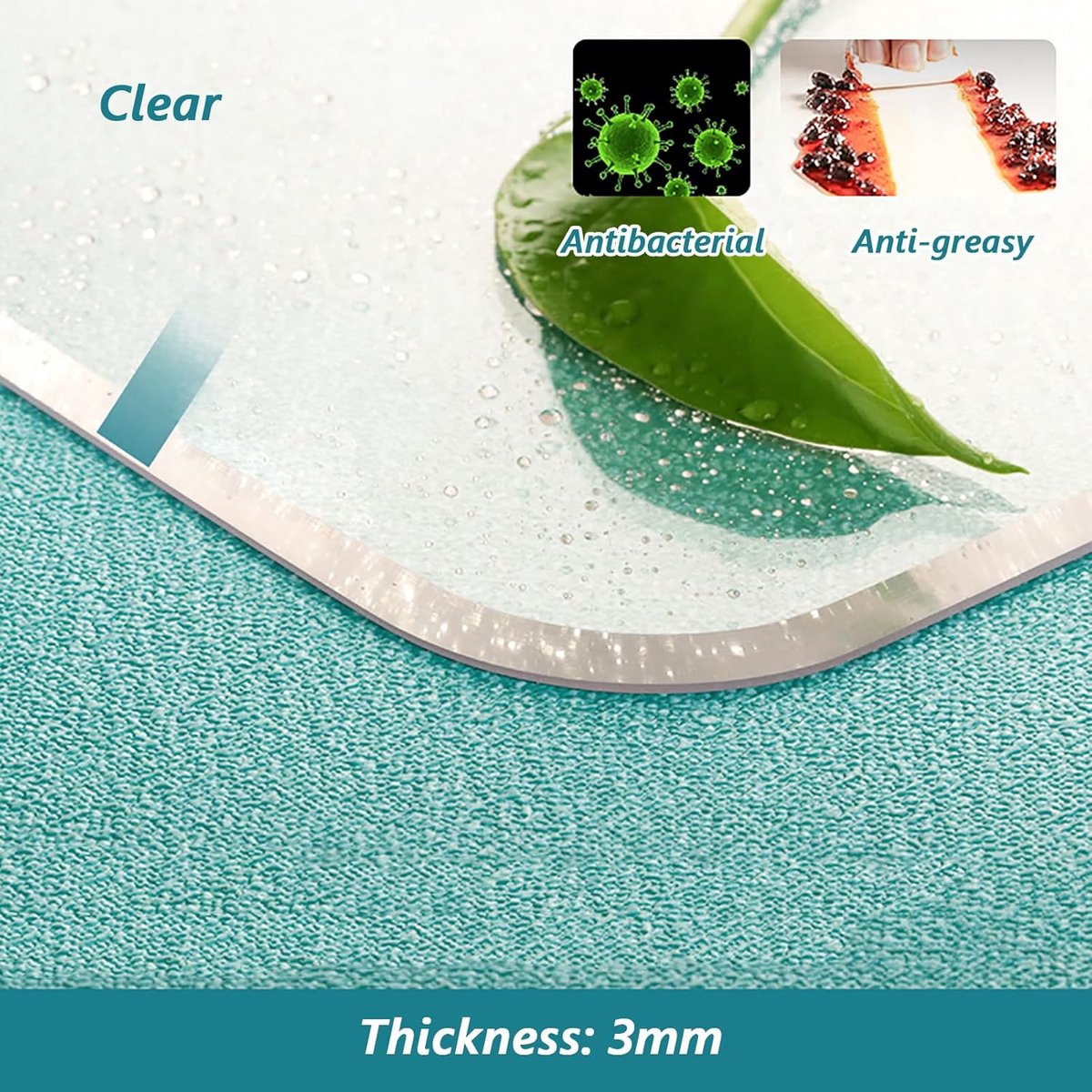 Tafelkleed - Tafelbeschermer - Tafel Beschermen - 3 mm dik - 55 cm - Transparant