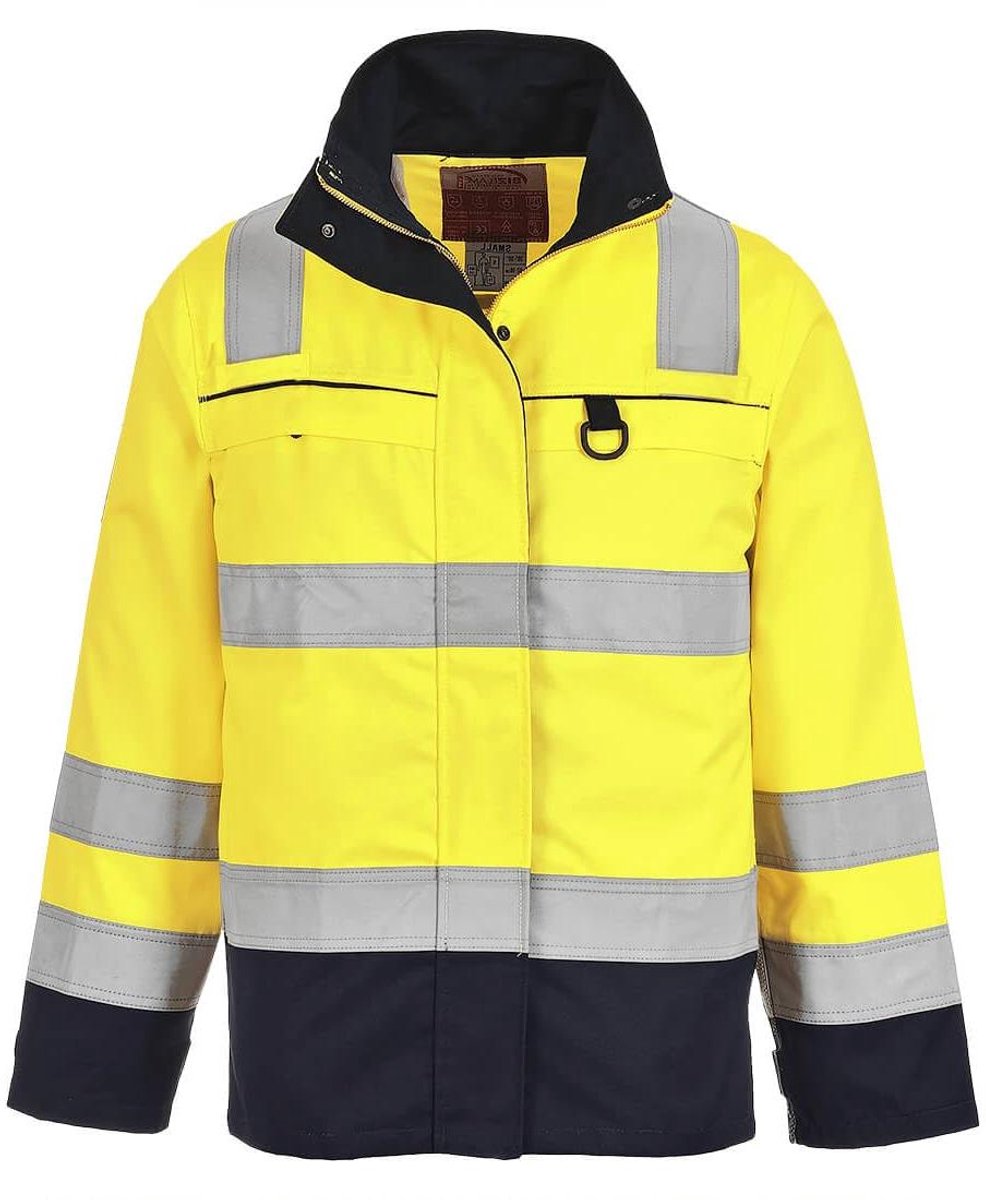 Werkjas - Veiligheidsjas - Bescherming tegen Hitte - Vlamvertragend - XXL - Geel/Navy