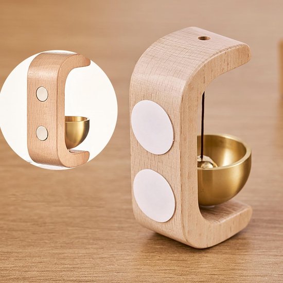 Magnetische Deurbel - Houten Bel Dier - Decoratie Huis - Eenvoudige Installatie - 4.5 x 3.5 x 7 cm — afbeelding 3