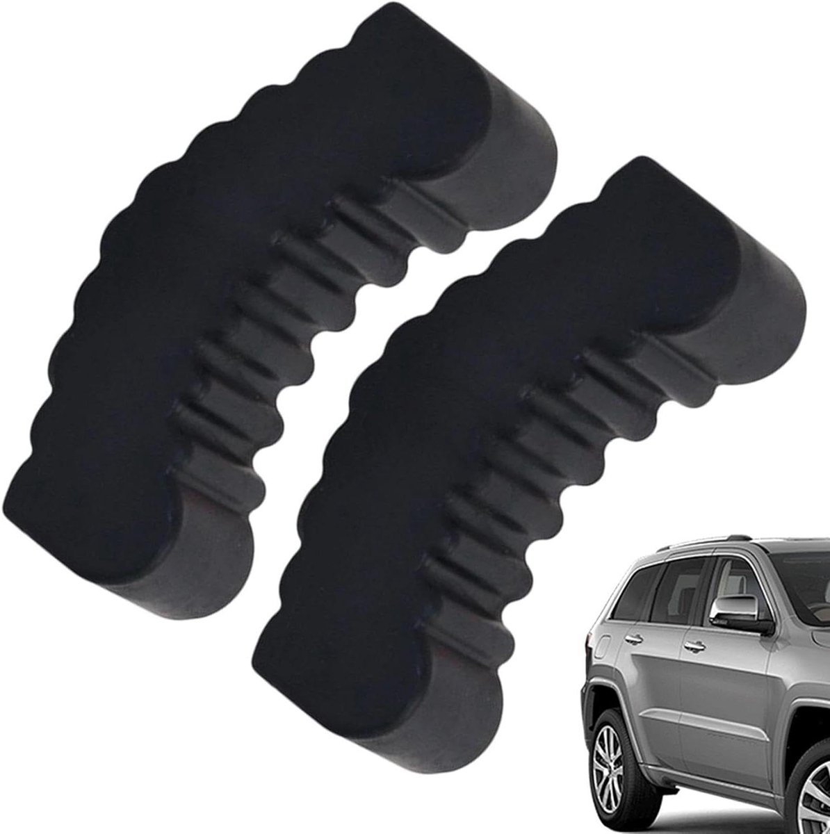 Kriksteun Pad - Rubberen Adapter - Voertuig Ondersteuning - Antislip Ontwerp - 2 Stuks - Zwart