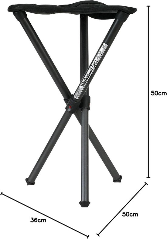 Opvouwbare kruk - Hoogte 50 cm - Maximale belasting 150 kg - Gemaakt in Zweden pop up stool van Kuruma — afbeelding 2