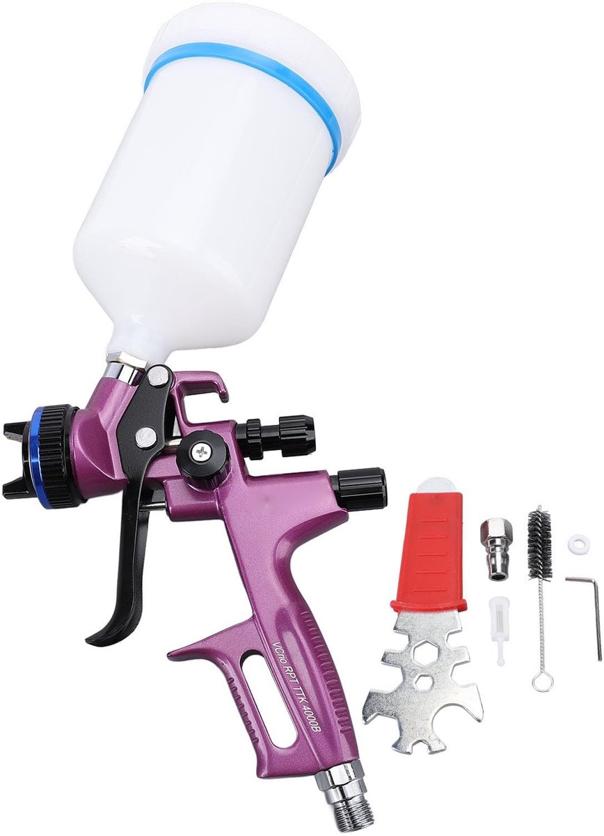 SPHProducts - HVLP Verfspuit - Perfecte Afwerking - 1.3mm Nozzle - 600ml Capaciteit - Voor Professioneel Gebruik - Voor Verfprojecten - Ideaal voor Hui...