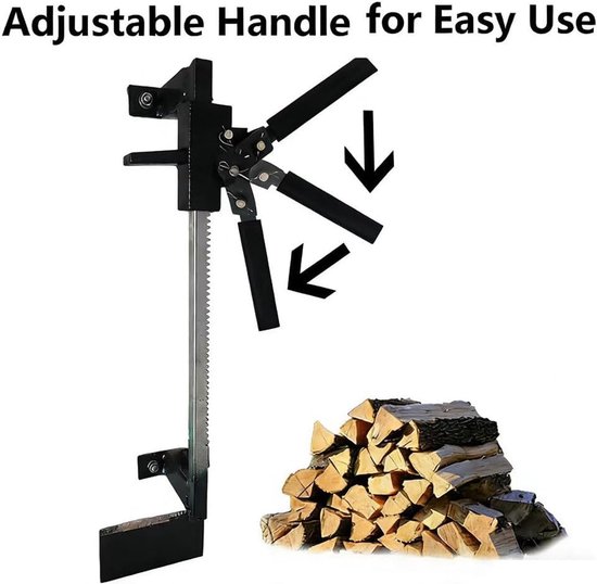Wand Houtklover - Handmatige Splijter - Brandhout Maken - Hefboom Mechanisme - 3.5 Kilogram - Zwart — afbeelding 5