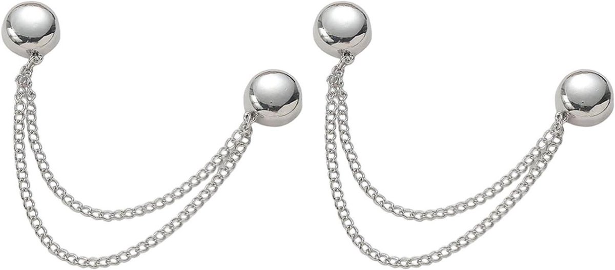 Broekclips - Zomen Clips - Lengte Aanpassen - Sterke Magneet - 2 Stuks - Goud Zilver Grijs