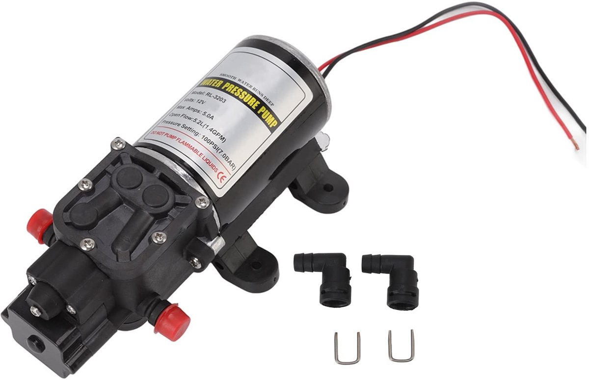 ONF3 - Waterdruk Membraanpomp - Zelfaanzuigende Hogedruk Waterpomp - Ideaal voor Thuis en Marine - Upgrade je Waterpompcapaciteiten - Multifunct...