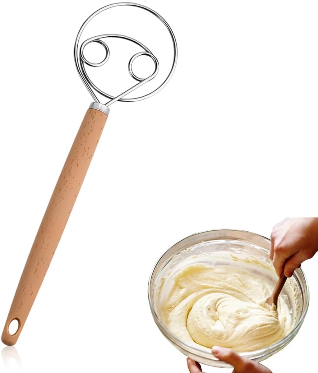 Deense garde - Deegmixer - Brood bakken - Roestvrij staal - 27 cm - Zilver