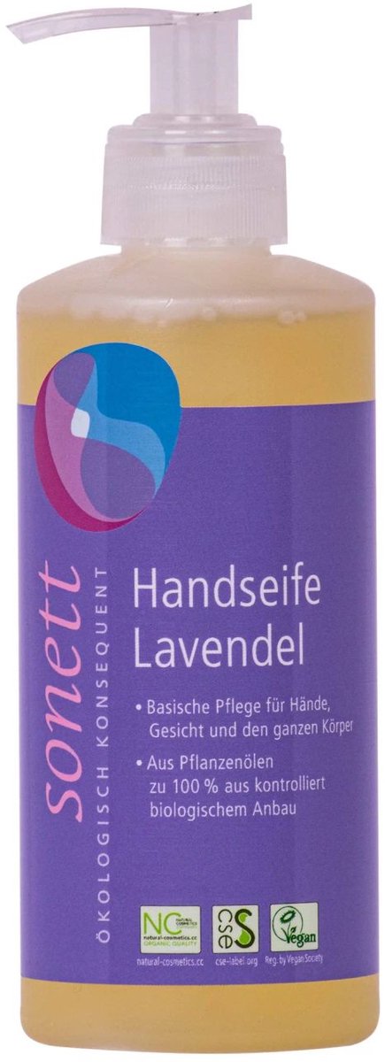 Handzeep lavendel, 300ml, handzeep dispenser, natuurlijke handzeep