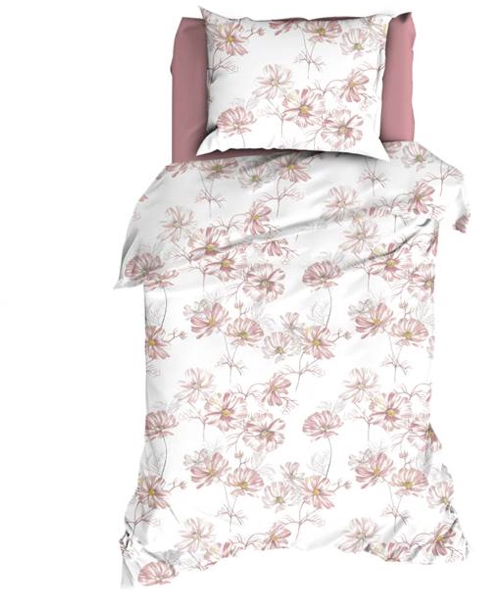 Romanette Filippa Dekbedovertrek - Eenpersoons - 140x200/220 cm - Rose