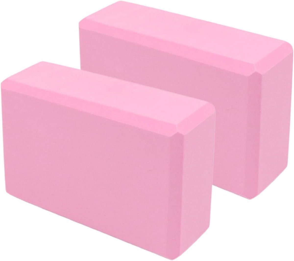 Yogaschuim blokken - Balans tool - Thuis trainen - Antislip EVA schuim - Set van 2 - Roze