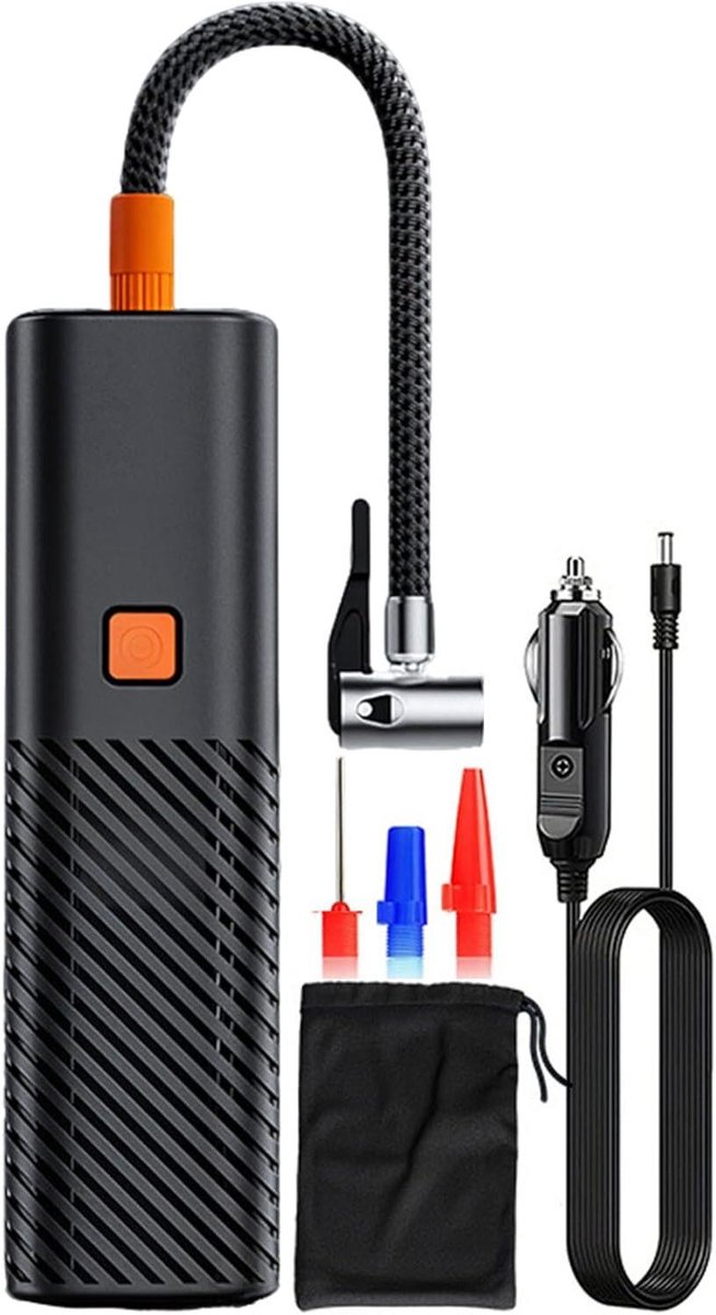 Luchtpomp - Autocompressor - Banden Oppompen - Continue Energie - 300 cm Kabel - Zwart