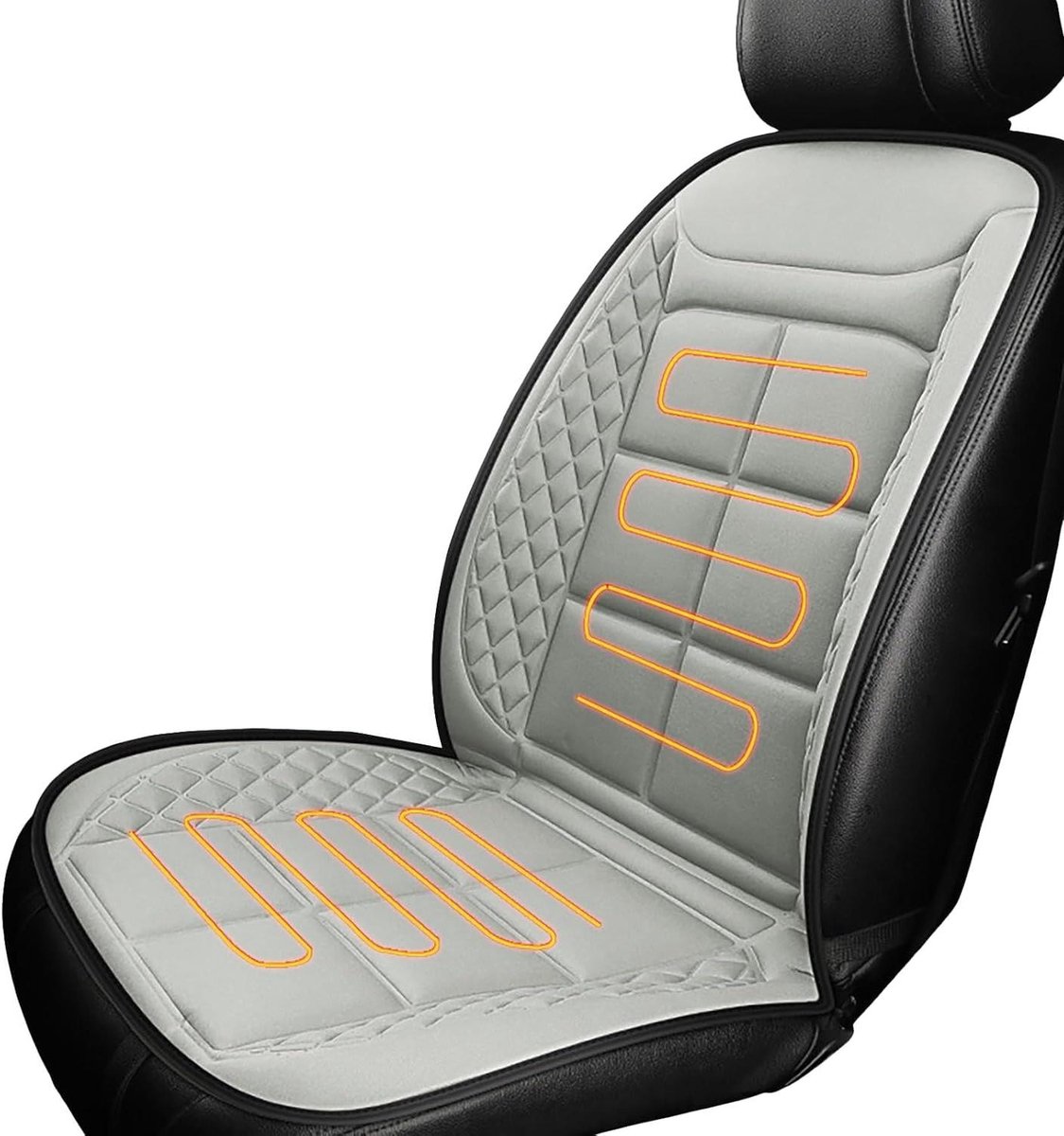 Autostoelkussen - Stoelbeschermer - Comfortabel Rijden - Verwarmend Materiaal - Universeel - Zwart
