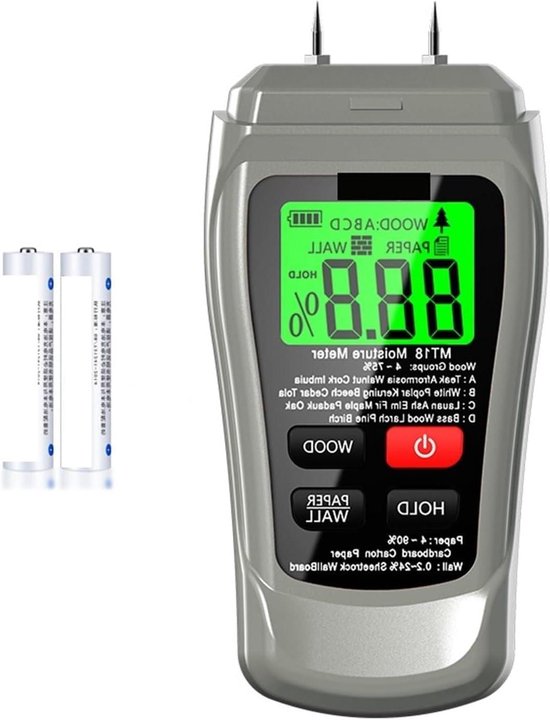 Vochtmeter Hout - Vocht Tester - Materiaalkwaliteit Controleren ...
