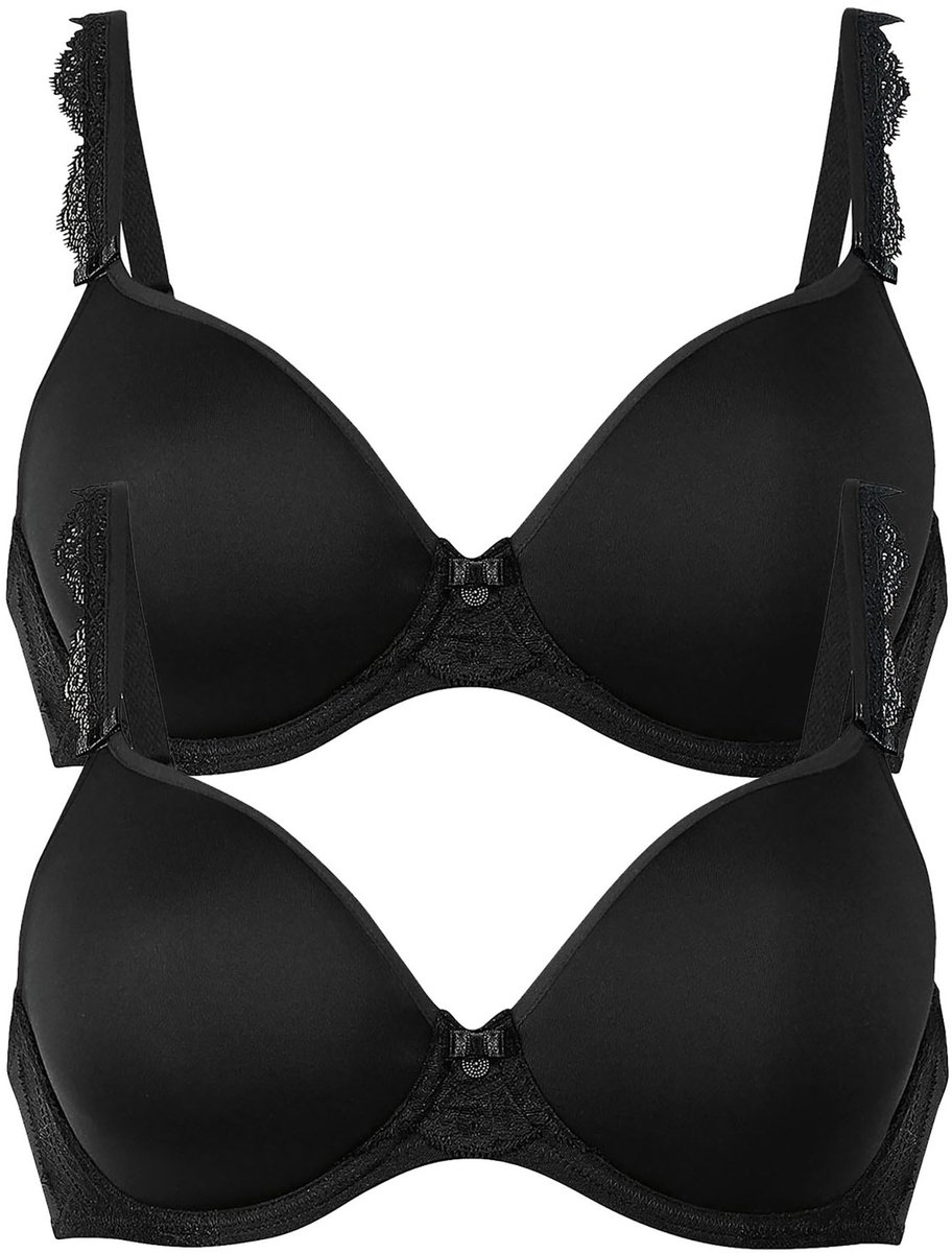Anita 2-pack beugel-BH met spacer-cups Selma Zwart Zwart