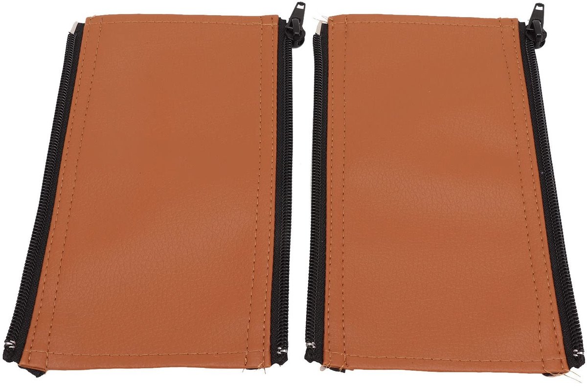 aladdien - Stuurhoes Kinderwagen - PU-lederen Handgreepbescherming - Bruin - Comfortabele Grip - Geschikt voor Kinderen - 19,1 X 10,8 Cm