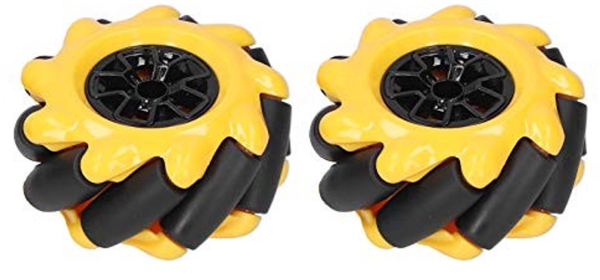 ONF3 - Mecanumwiel - Omnidirectioneel wiel - DIY slimme robotauto-accessoires - 60 mm - Robuust ontwerp - Geschikt voor volwassene - Inclusief 2...