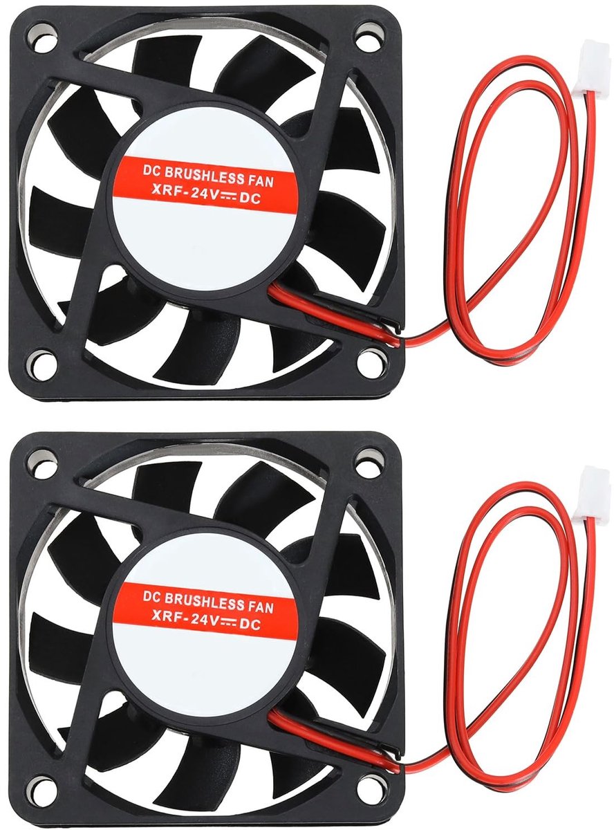 ONF3 - 24V Borstelloze Ventilator - Koelventilator - Compact formaat - Stil en efficiënt - Geschikt voor elektronica - 2 stuks