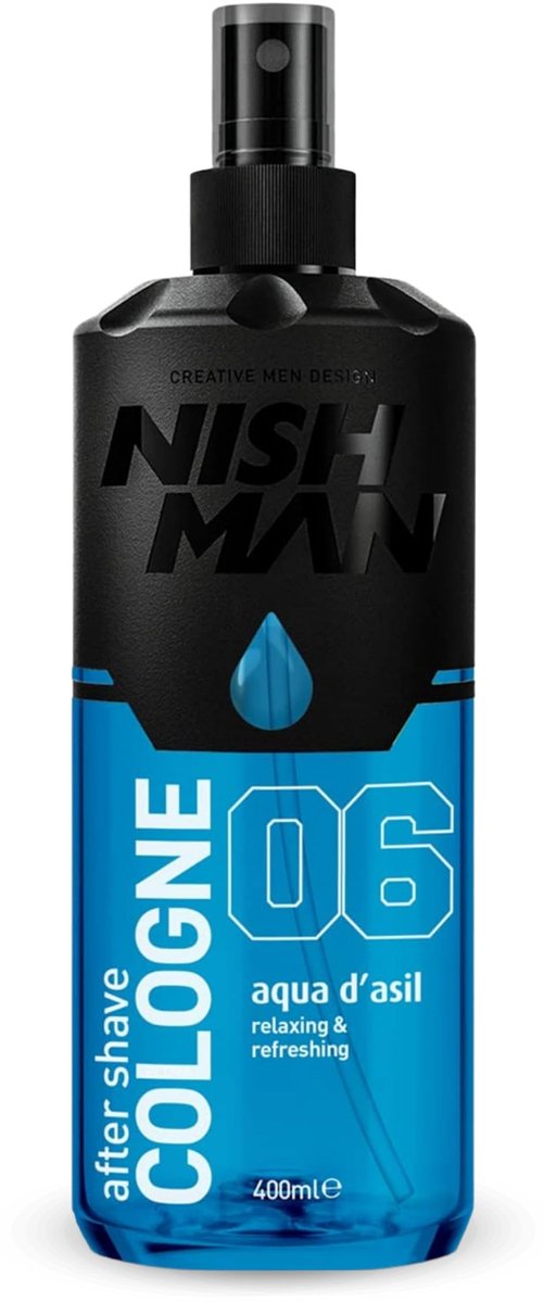 Nishman After Shave Cologne 06 Aqua D'Asil 400 ml – Verfrissende Aquatische Geur voor Mannen