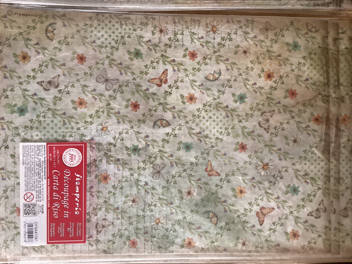 Stamperia Rice Paper – Bloemetjes & Vlinders
