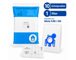 Kleanburg® - Stofzuigerzakken Miele GN 3-D - Classic C1, Complete C2, Complete C3, Cat and Dog - 10 Stofzuigerzakken en 1 Filter