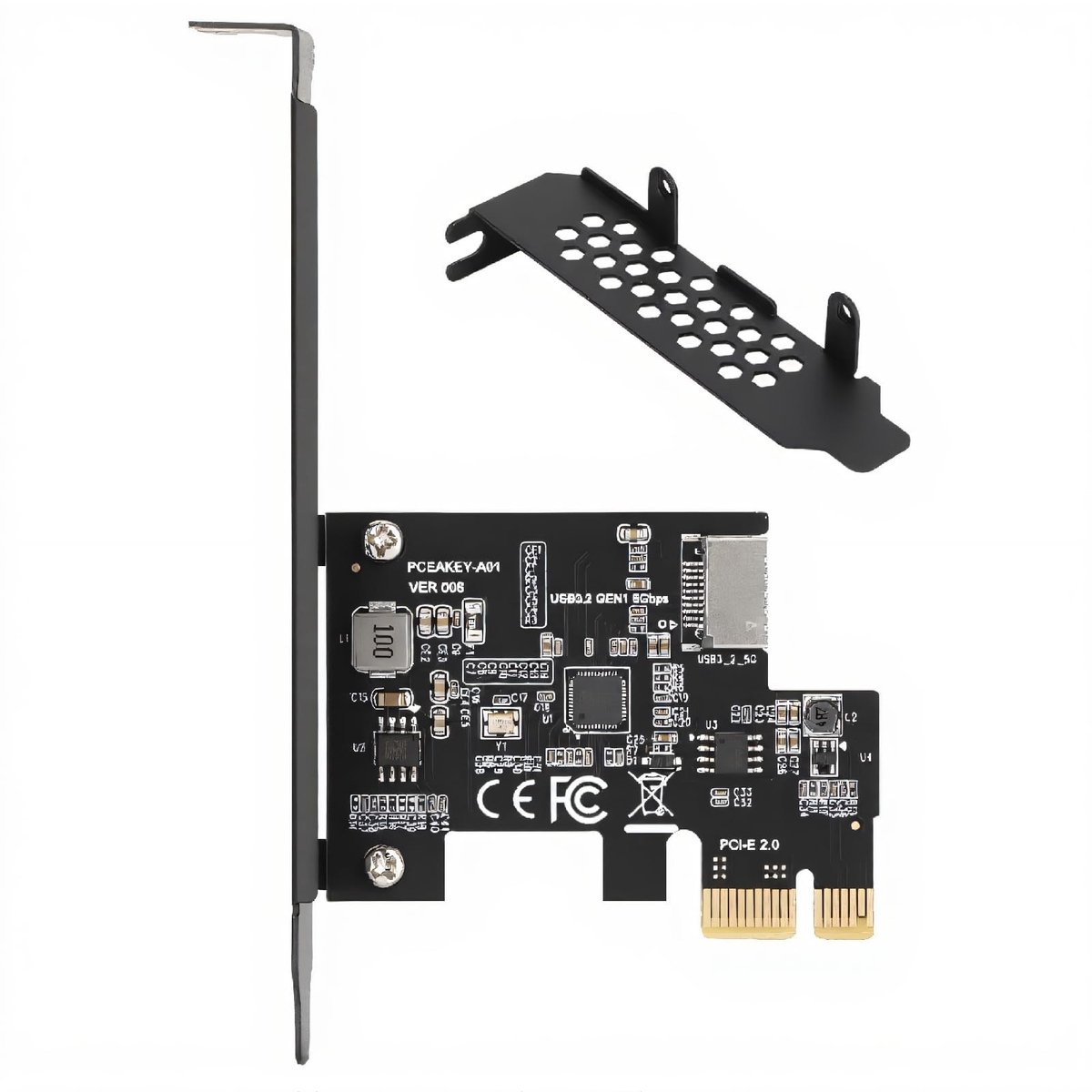 PCI E naar Type E Riser Card - USB3.2 PCI E Adapter voor Windows en Linux
