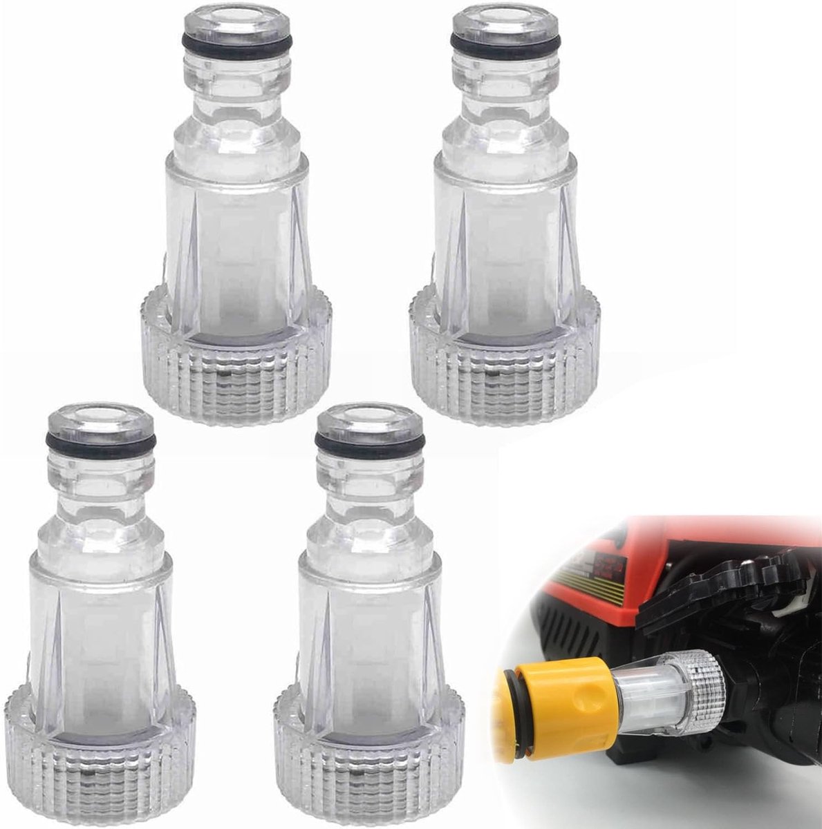 ONF3 - Waterfilters - 4 Stuks - Geschikt voor Hogedrukreiniger - 3/4 inch Aansluiting - Perfect voor Auto- en Tuinreiniging - Hoogwaardige Water...