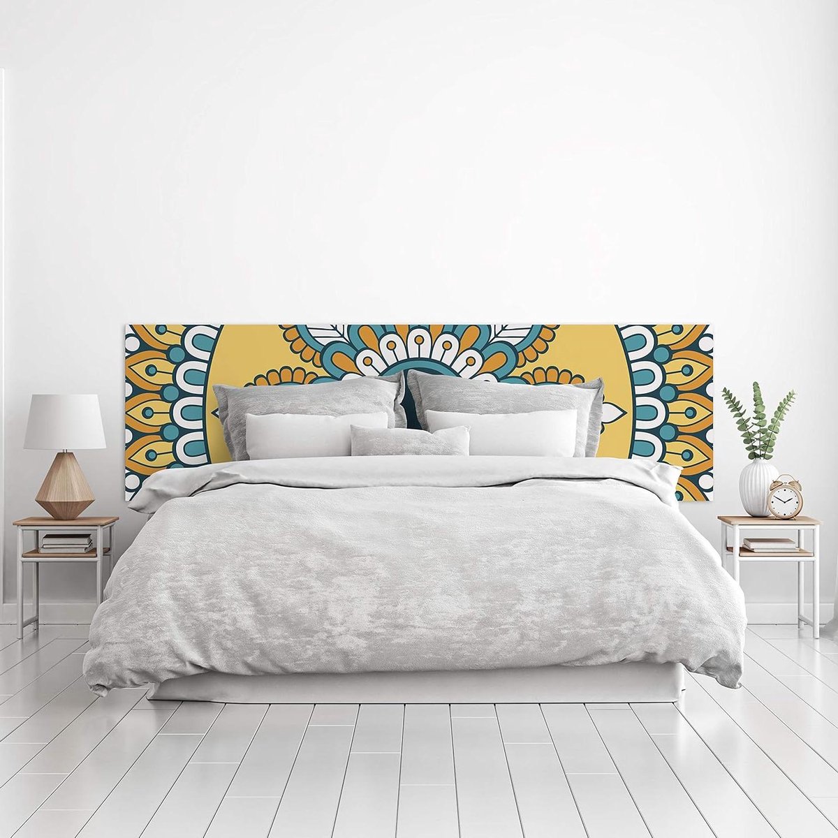 Hoofdbord Bed - Hoofdeinde Decoratie - Slaapkamer Decoreren - Lichtgewicht PVC - 100x60 cm
