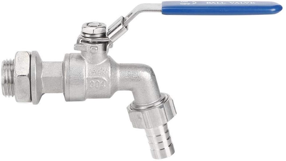 Nikou RVS 1/2 Inch Waterkraan Kogelklep - Duurzaam en Corrosiebestendig