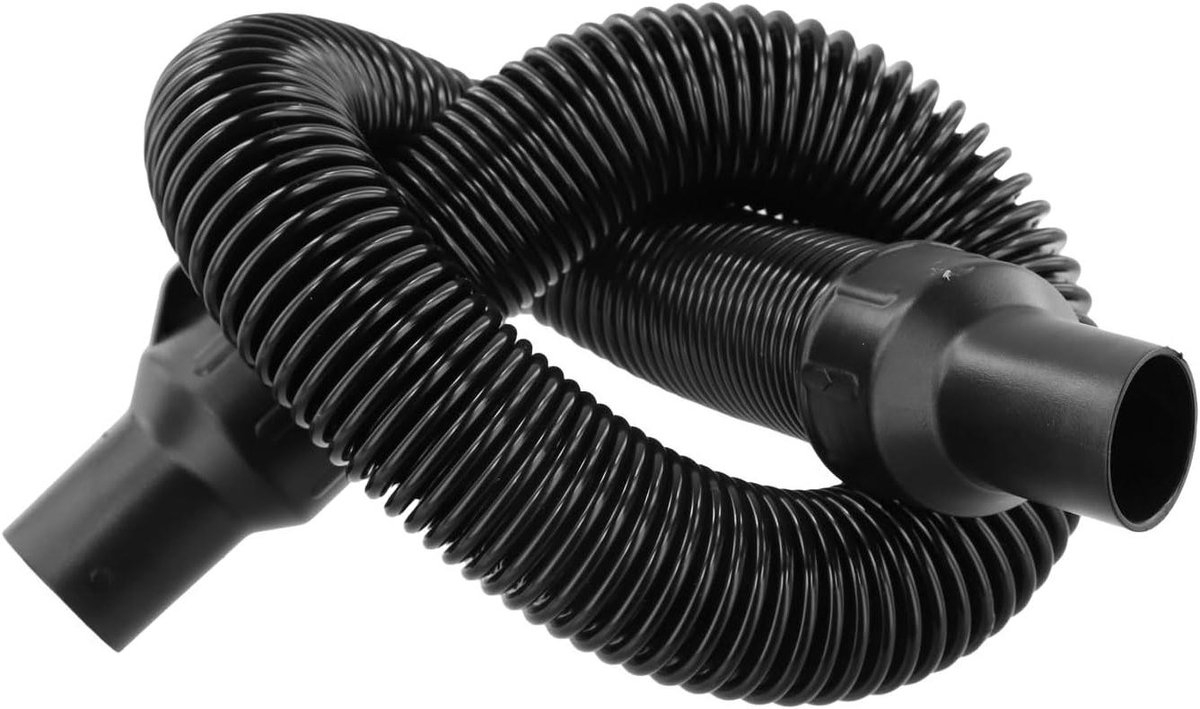 Vervangende vacuümslang - Flexibele zuigbuis - Stofafzuiging klussen - Directe stofafvoer - 65 cm - Zwart